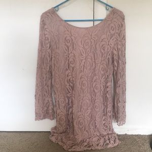 Nude lace dress